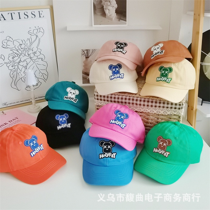 Mũ Lưỡi Trai Hình Gấu Nhiều Màu Sắc Dễ Thương Thời Trang Xuân Hè Cho Bé