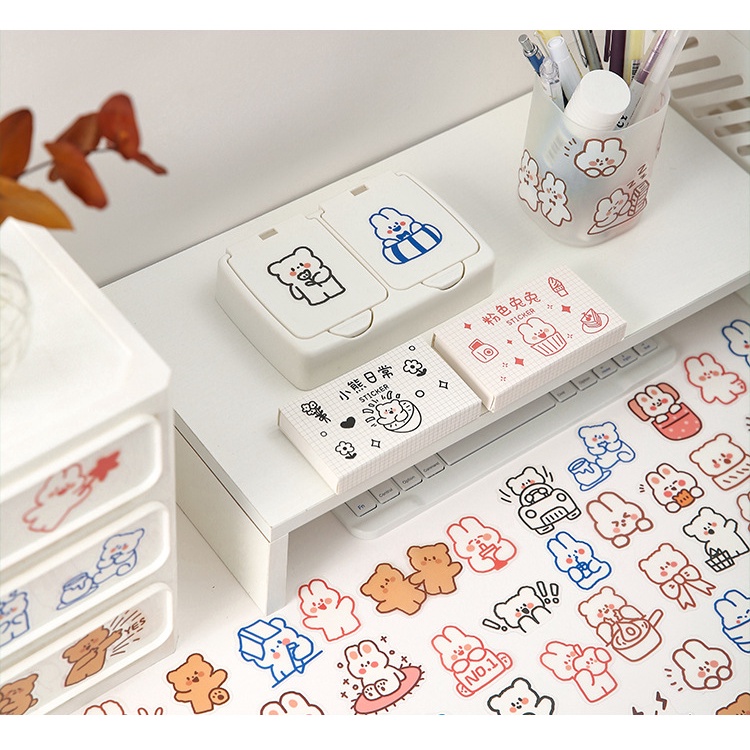 Combo sticker cute trang trí sổ bullet journal - Set quà tặng sinh nhật, combo quà tặng 8/3, tặng bạn thân