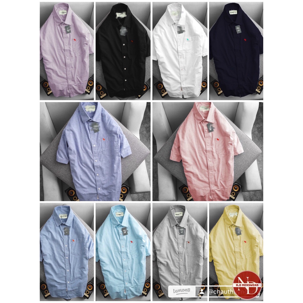 ÁO SƠ MI NAM TAY NGẮN XUẤT KHẨU ABER - N.D MENSWEAR