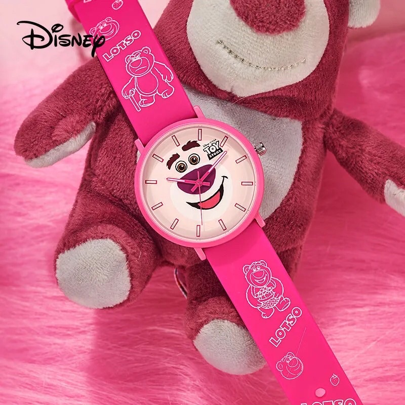 Đồng hồ nam nữ gấu dâu Lotso dây silicone chính hãng Disney