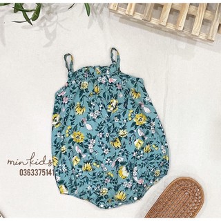Bodysuit 2 dây vải thô cho bé gái