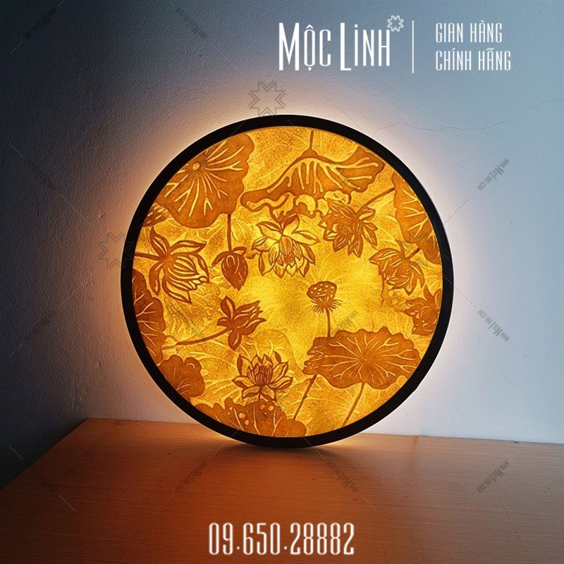 Đèn tam quang Trúc chỉ mẫu Đầm Sen 1 - Hệ thống đèn LED tỏa hào quang, giá rẻ, dễ lắp đặt