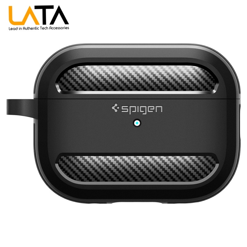 ỐP LƯNG SPIGEN APPLE AIRPOD PRO 2 / AIRPOD 3 RUGGED ARMOR MATTE BLACK- mới 100% bảo hành chính hãng hãng 12 tháng