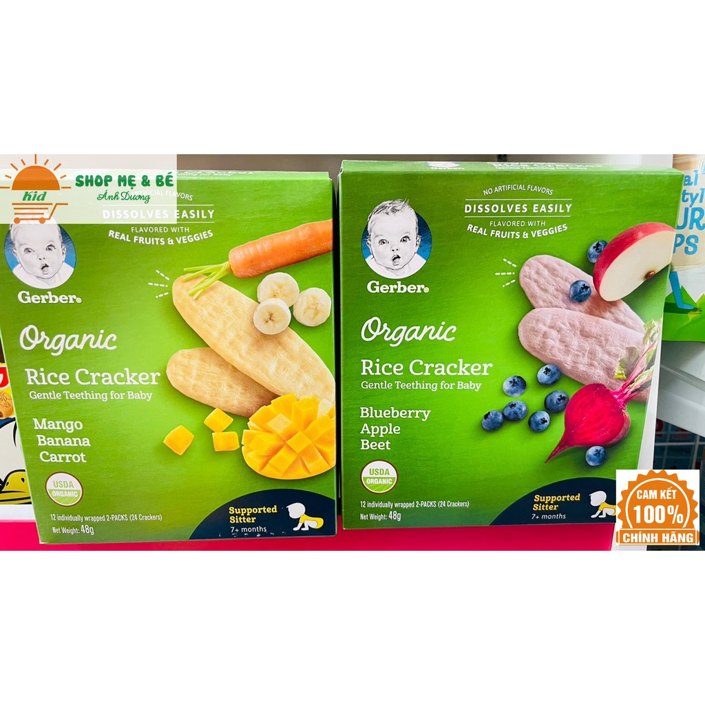 Bánh gạo Gerber Organic 48g