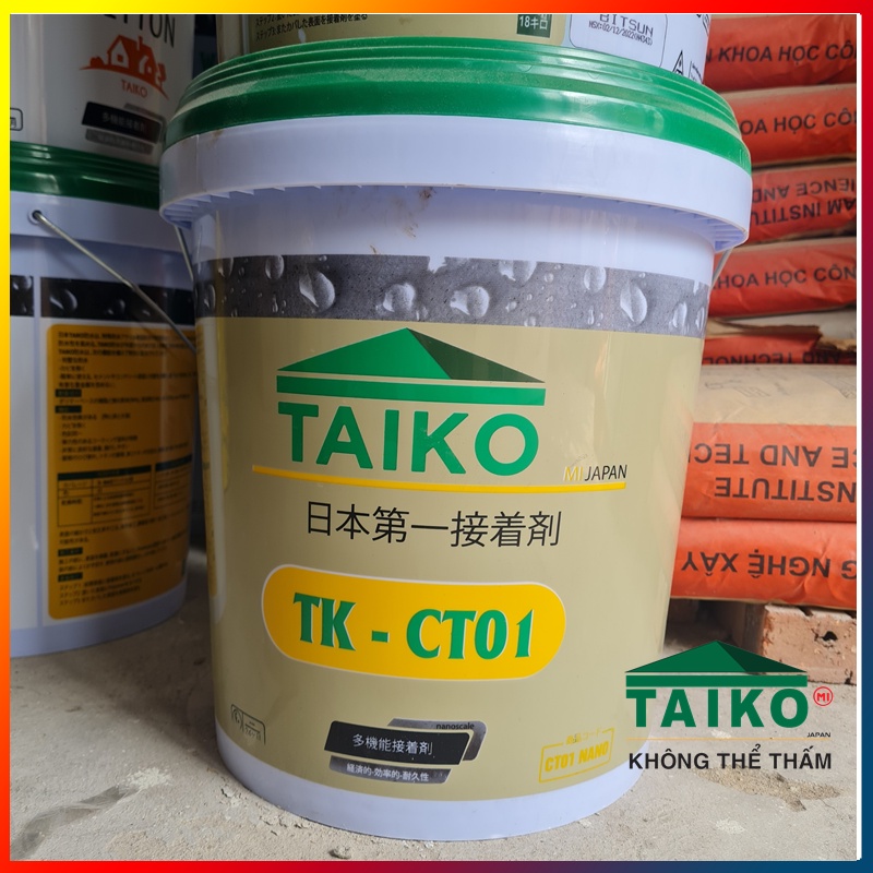 Keo Taiko CT01màu đen 18L - Keo chống thấm hồ cá, bể cá koi, hồ chứa nước, sàn mái, ban công