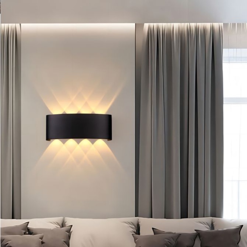 Đèn Tường, Đèn Led Gắn Tường Tia Hắt 2 Đầu Trang Trí Phòng Khách, Phòng Ngủ, Ban Công, Cầu Thang Chống Nước