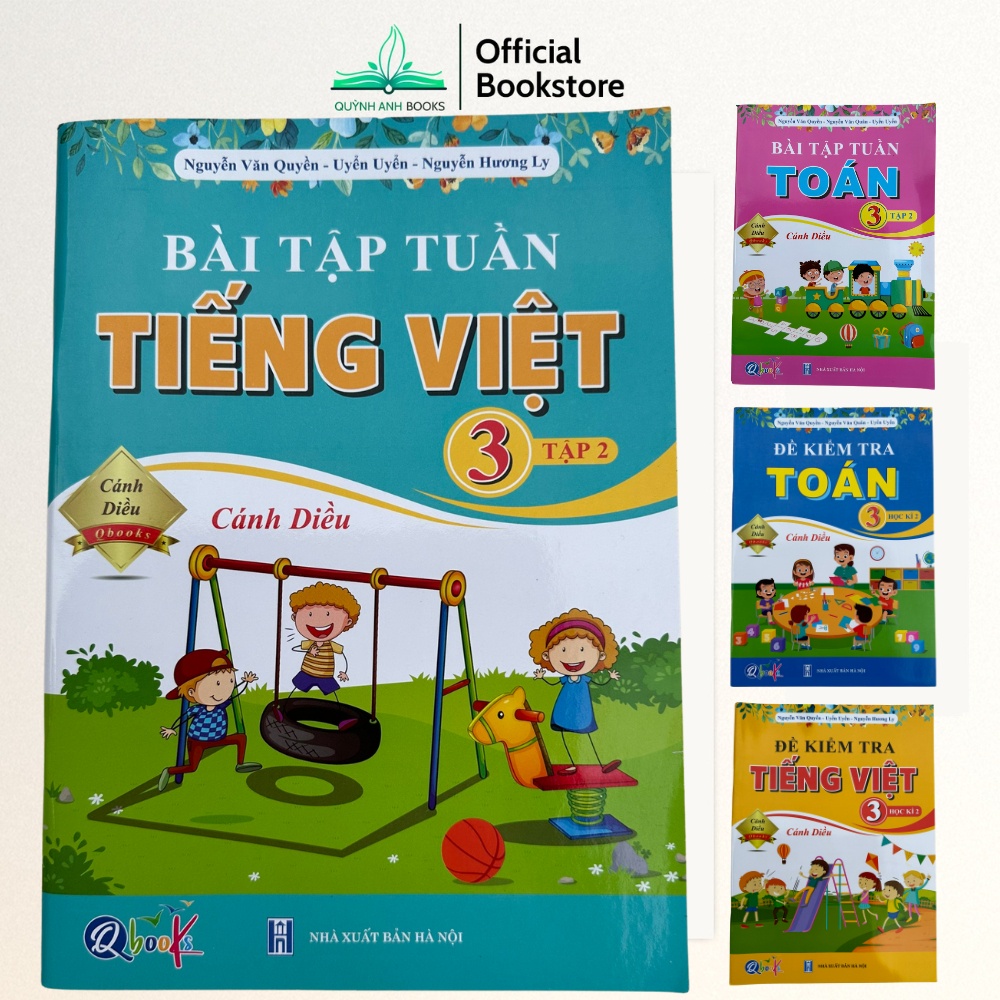 Sách - Combo Bài Tập Tuần Và Đề Kiểm Tra Toán - Tiếng Việt Lớp 3 Cánh Diều Học Kì 2 ( Bộ 4 Quyển )