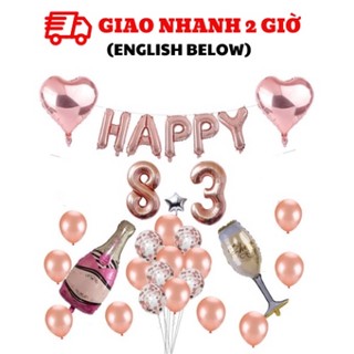 Bộ bong bóng trang trí ngày quốc tế phụ nữ 8/3 màu hồng wmd19