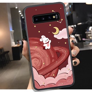 Ốp Lưng Samsung S8 - S8 PLUS - S10 - S10 PLUS - S10 5G  , In Hình Rabbit & Moon, Màu Đẹp, Chất.