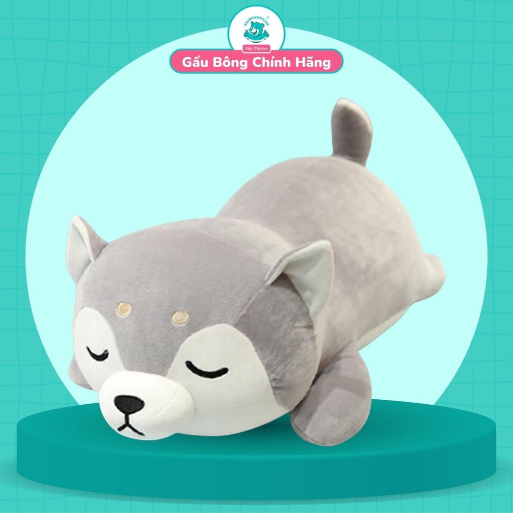 Chó Bông Shiba Nằm Ngủ | Gấu Bông Chó Shiba mềm mịn hàng cao cấp