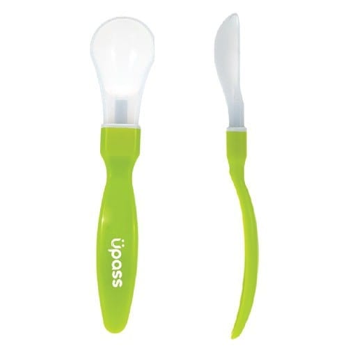 UP3017 - BỘ 2 THÌA ĂN DẶM CÁN NGẮN CAO SU UPASS