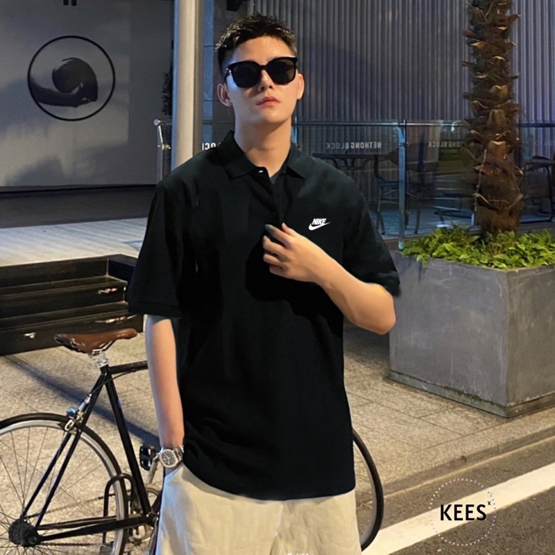 Áo Polo Nike Basic Cổ Bẻ Nam Nữ Chất Vải Cotton Da Cá Sấu Full Cao Cấp