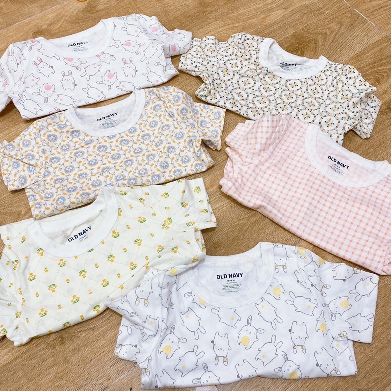 Bộ hè bé gái old. navvy  vải siêu mềm mát size 1-5Y satsunkid