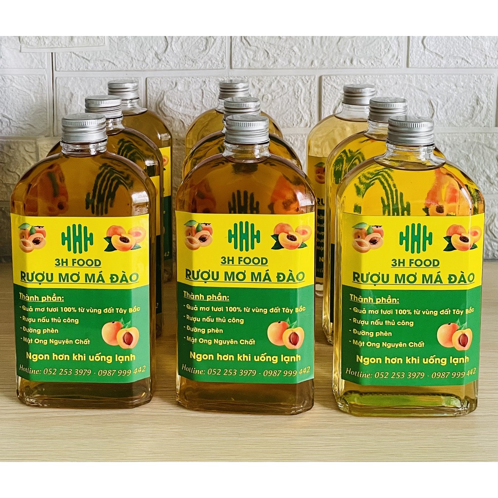 MƠ MÁ ĐÀO - NƯỚC HOA QUẢ NHÀ 3H FOOD 500ML