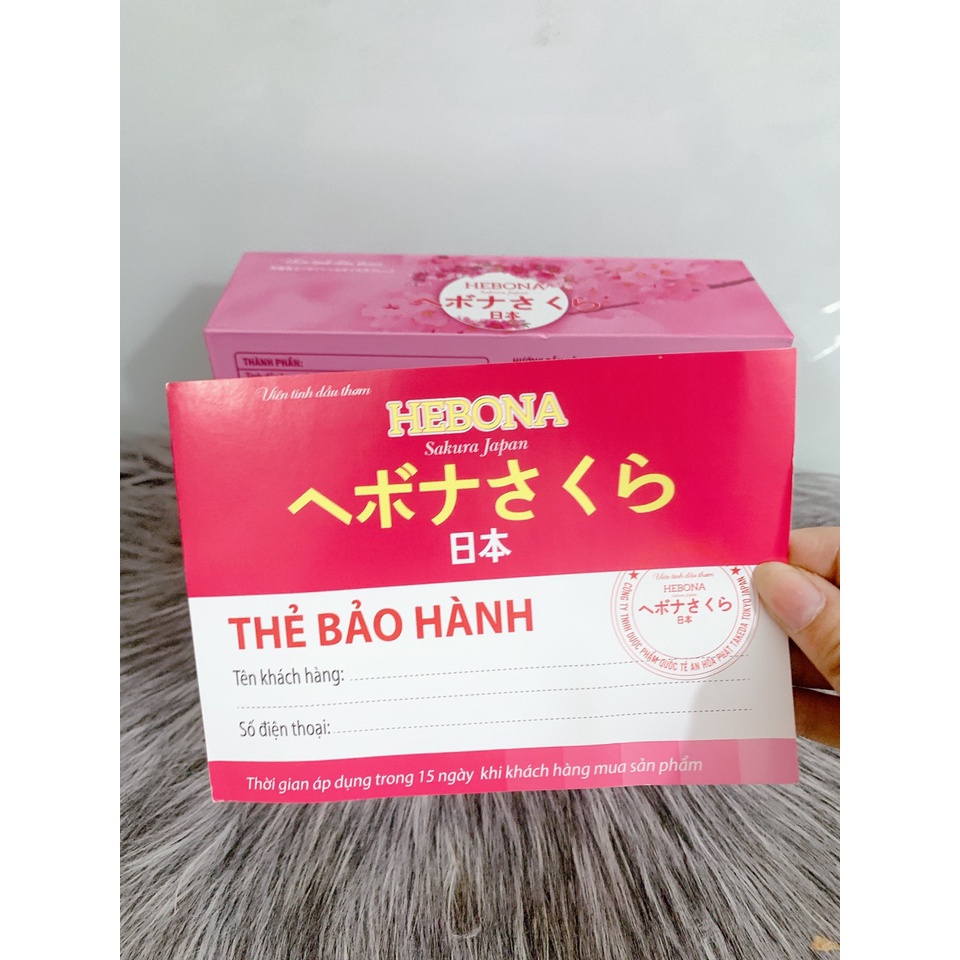 Viên uống thơm da hebona hết mùi hôi trắng sáng da tự nhiên hộp 60v