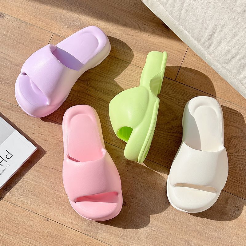 Dép xỏ ngón đế dày bánh mì độn đế dày mùa hè
