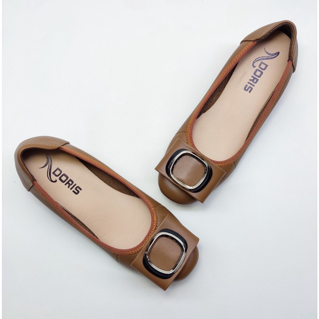 Giày Búp Bê Đế Xuồng 3cm Da Thật Khoá Tròn 303- FORM CHUẨN- CÓ BẢO HÀNH.