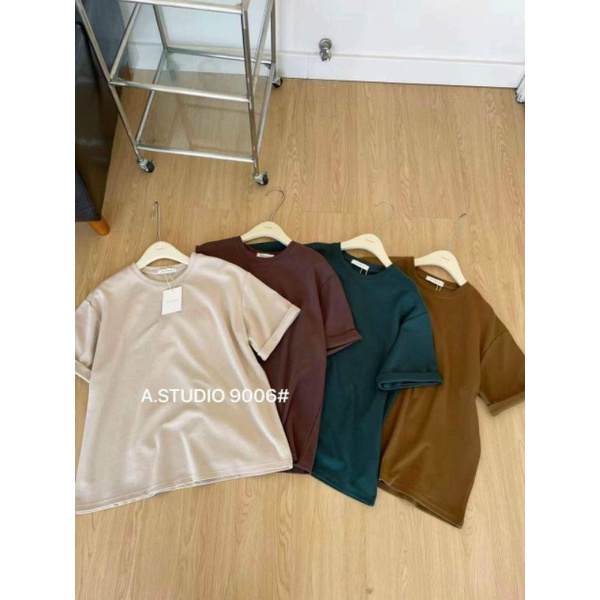 Áo thun trơn cổ tròn hàng QC