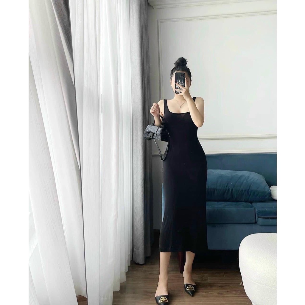 Váy Body Tăm 2 Dây Bản To