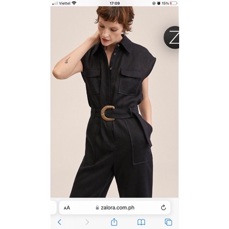 Jumpsuit MANGO vải linen size xs ,S