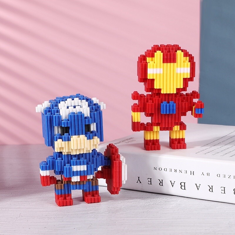 Đồ chơi lắp ráp 3D mini hoạt hình Iron Man