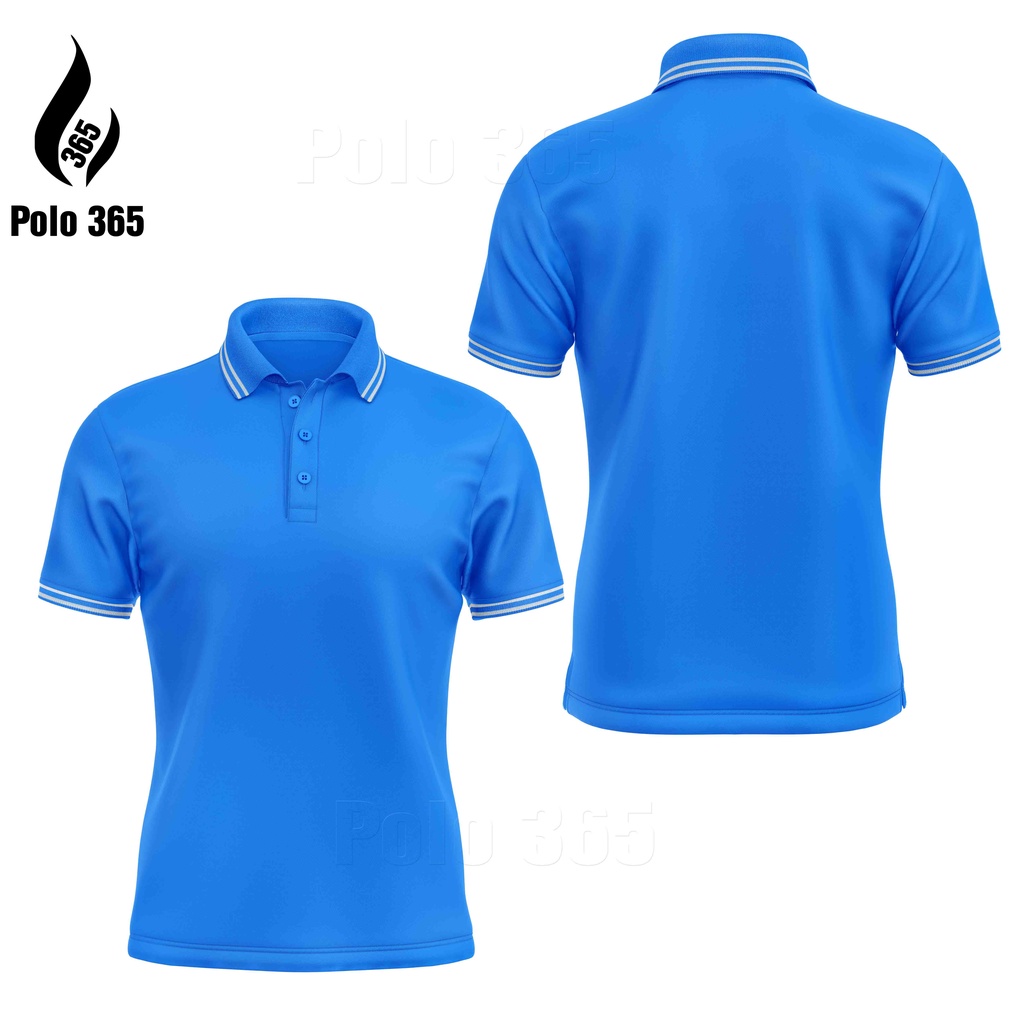 Áo thun polo nam nữ, áo đồng phục chất liệu cá sấu poly màu xanh ya 2 sọc - AT047