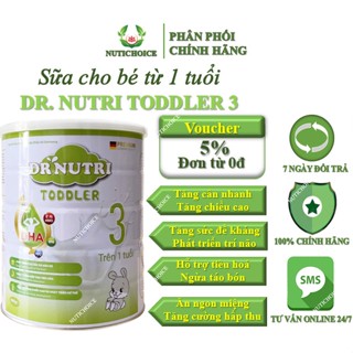 Sữa Bột Phát Triển Chiều Cao Và Trí Não Dr Nutri Toddled - Hộp 900G