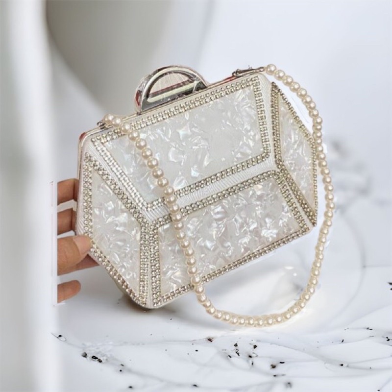 Bóp Đầm Đeo Vai Kết Hạt Thủ Công Hàng Cao Cấp Có Quai{ Nhận giao hoả tốc trong ngày khu vực tphcm}