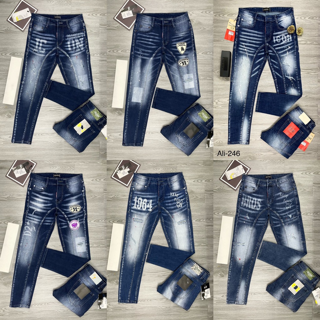 Quần Jean Nam đẹp [ 10 MẪU ] , DSQ cao cấp , vãi dày đẹp co giãn 4 chiều | BigBuy360 - bigbuy360.vn