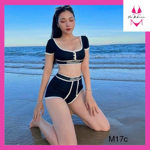 Bikini đồ bơi đi biển set hai mảnh năng động badbal tay ngắn