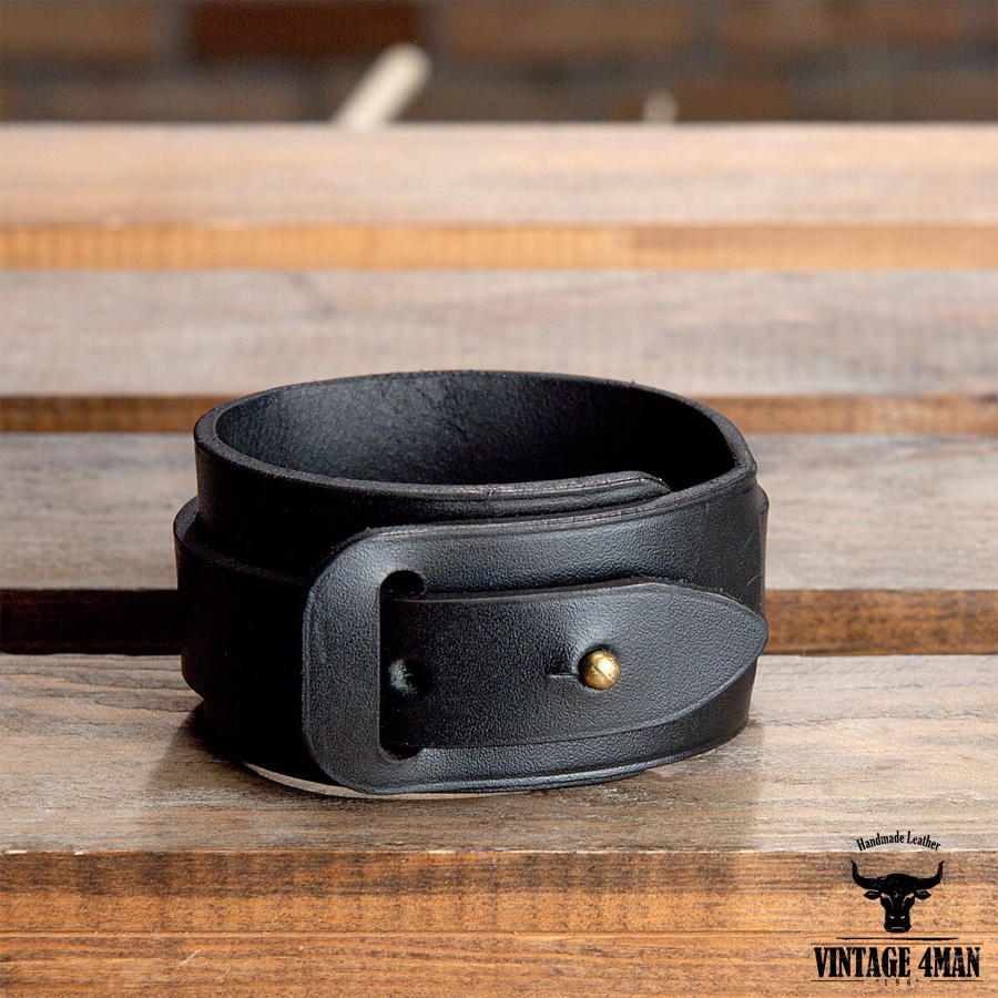 Vòng Tay Da Bò Thật Hàng Thủ Công Vintage VDT1
