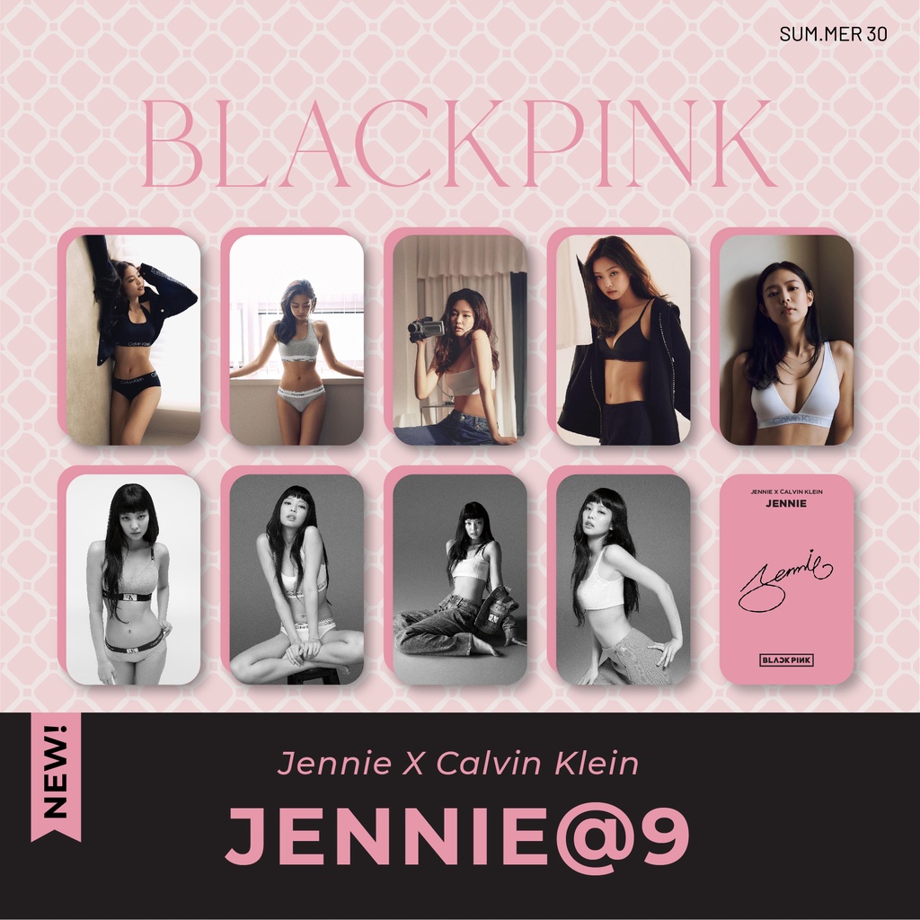 Sum.mer30 -  Set 9 card bo góc Jennie Blackpink có chữ kí unoff