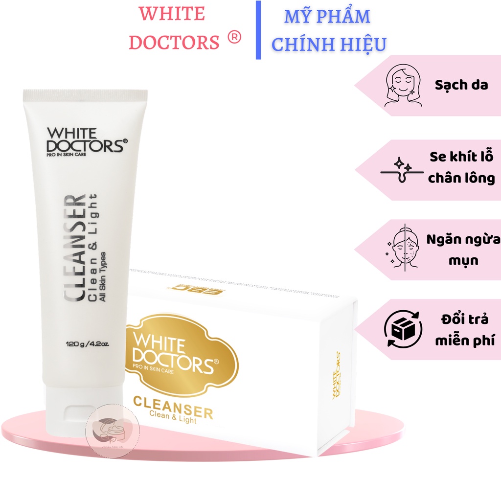 Sữa rửa mặt White Doctors Cleanser ngừa mụn và làm trắng da 120ml