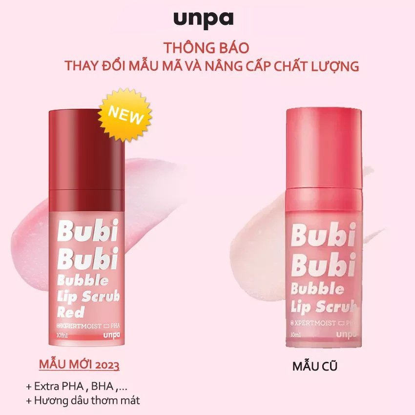 Tẩy Tế Bào Chết Sủi Bọt Cho Môi Unpa Bubi Bubi Bubble Lip Scrub 10ml