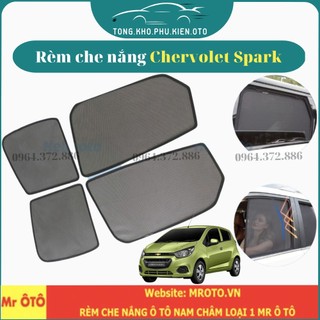 Rèm Che Nắng Xe Chevrolet Spark - Hàng Loại 1 Mr Ô Tô, vải dày, chống nắng tốt, dễ lắp đặt, vừa khít - Đế nhựa