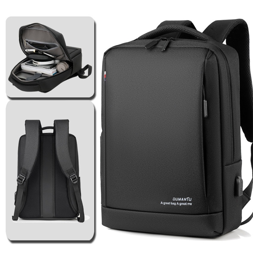 Balo laptop 15.6 inch B1072 NASI Store hàng cao cấp có cổng sạc tặng kèm dây sạc ba lô đựng laptop nam nữ thời trang