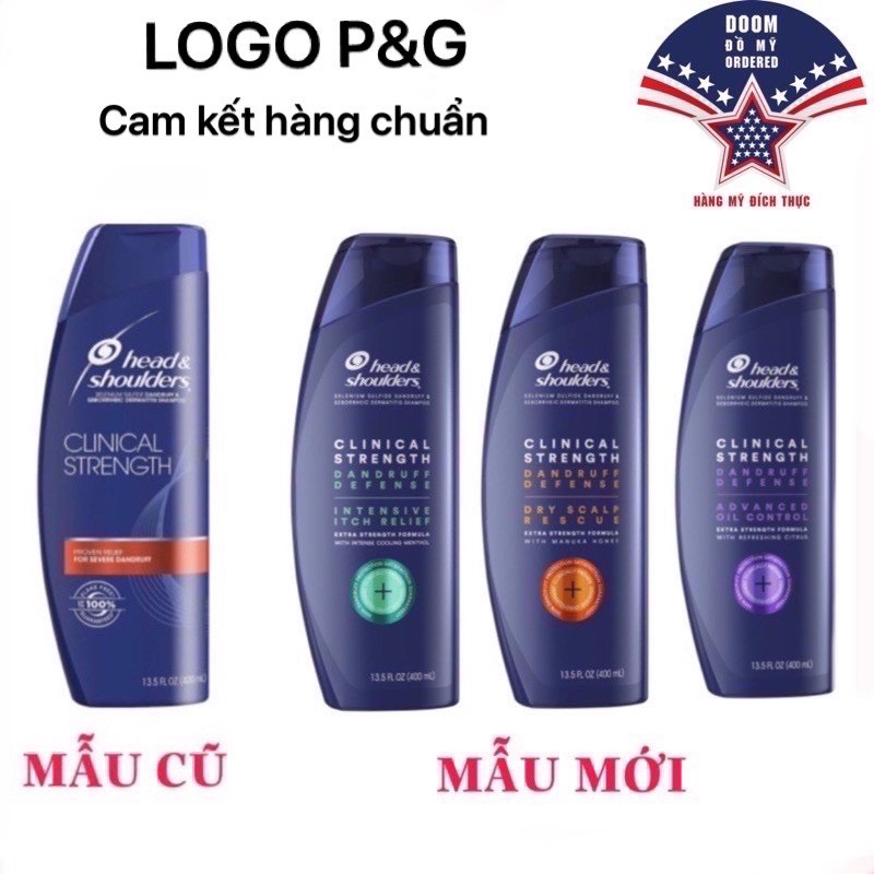 USA - Dầu gội làm sạch gàu Head & Shoulders Clinical Strength 400ml của MỸ - Cam kết chuẩn