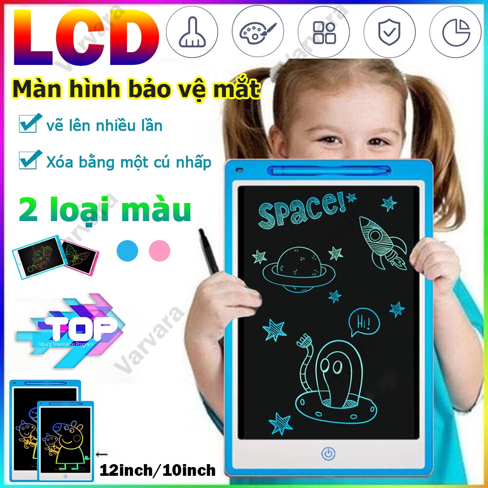 ZYINTU BẢNG LCD 12 inch màu sắc Tử Thông Minh LCD Tự Động Xóa Bảng Viết