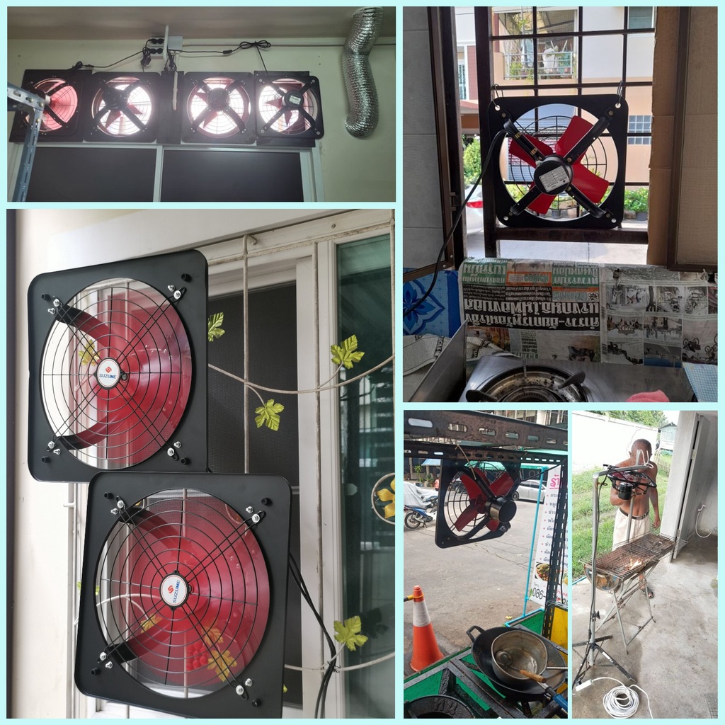 Quạt thông gió công nghiệp /Quạt hút bếp /Làm mát &  loại bỏ khói/hút mạnh/cánh quạt kim loại /dây nguồn 2m-SUZUME