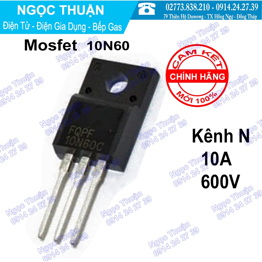 Mosfet 10N60 KÊNH N  10A 600V