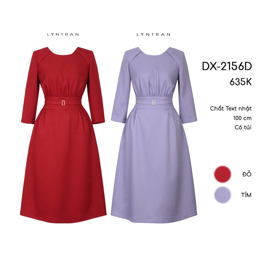 Đầm nữ dáng xoè ly nhún eo DX-2156D LYNTRAN