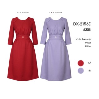 Đầm nữ dáng xoè ly nhún eo DX-2156D LYNTRAN