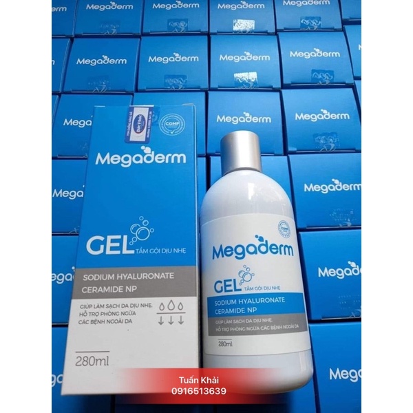 [ Hàng công ty] Kem dưỡng ẩm Megaderm 50g - Gel tắm gội dịu nhẹ Megaderm 280ml