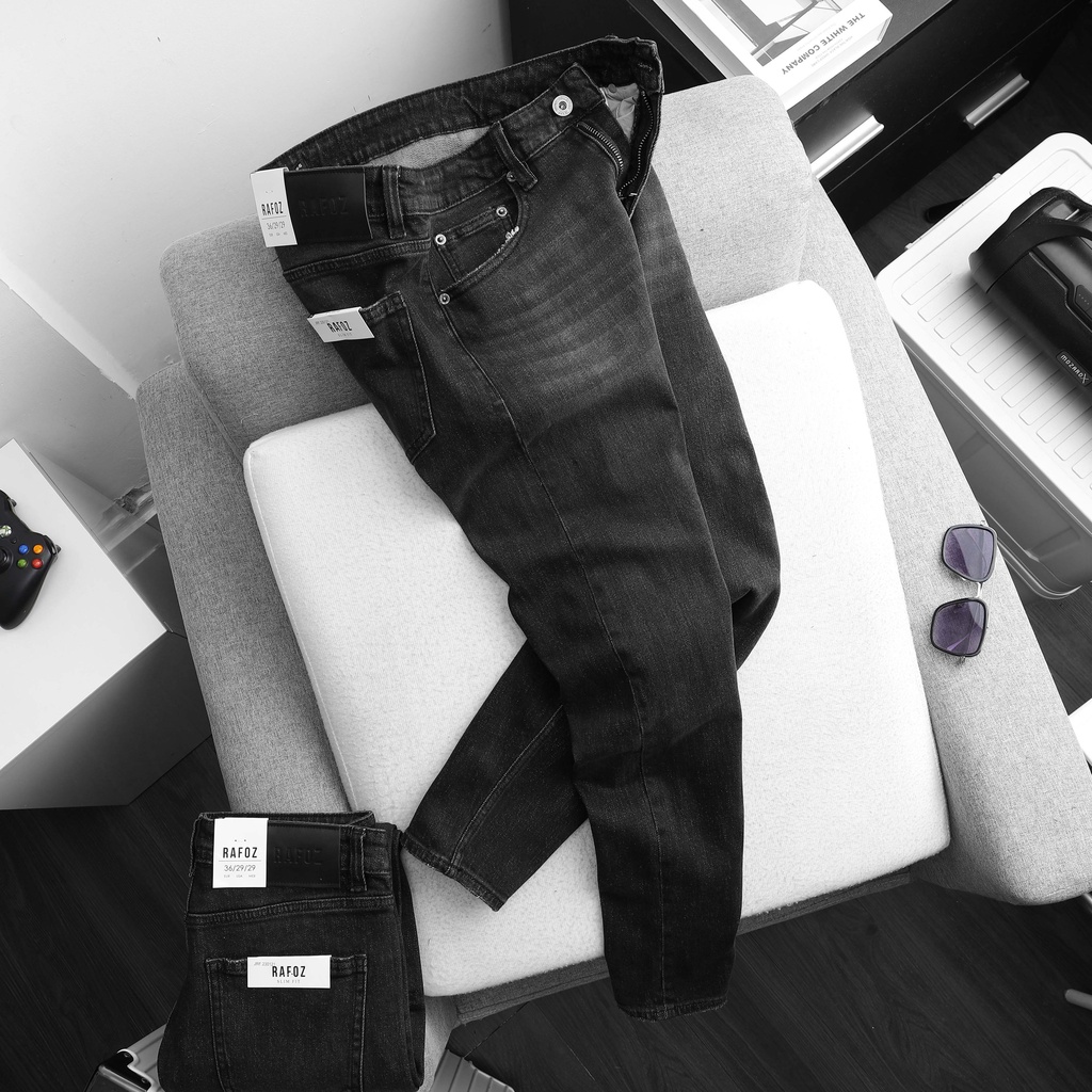 Quần jean nam dài form slimfit chất vải co giãn thoải mái RAFOZ 121 Xám wash - 220270