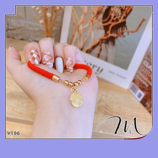 Vòng tay chỉ đỏ may mắn phối mèo tài lộc Titan không gỉ - Măng’s House VTCD