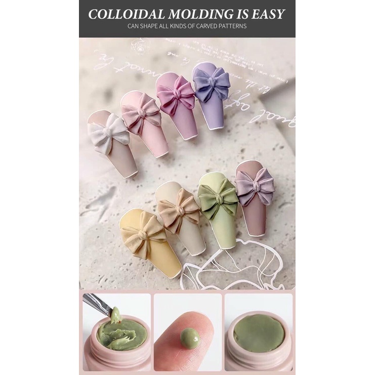 Set gel nặn 12 màu không dùng lưu huỳnh , gel nặn khô nặn hoạt hình , nặn hoa , tạo hình nổi trên móng tay siêu đẹp