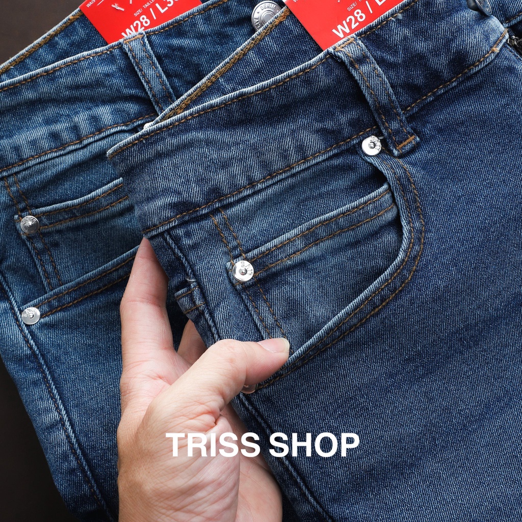 Quần Jeans nam Lacoste 5 chất liệu co giãn cao cấp form slim