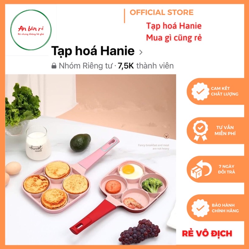 CHẢO RÁN 4 NGĂN CHỐNG DÍNH TIỆN LỢI