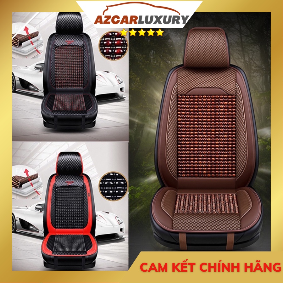 Lót Ghế Tựa Lưng Hạt Gỗ Bồ Đề Massage Lưng Thoáng Khí
