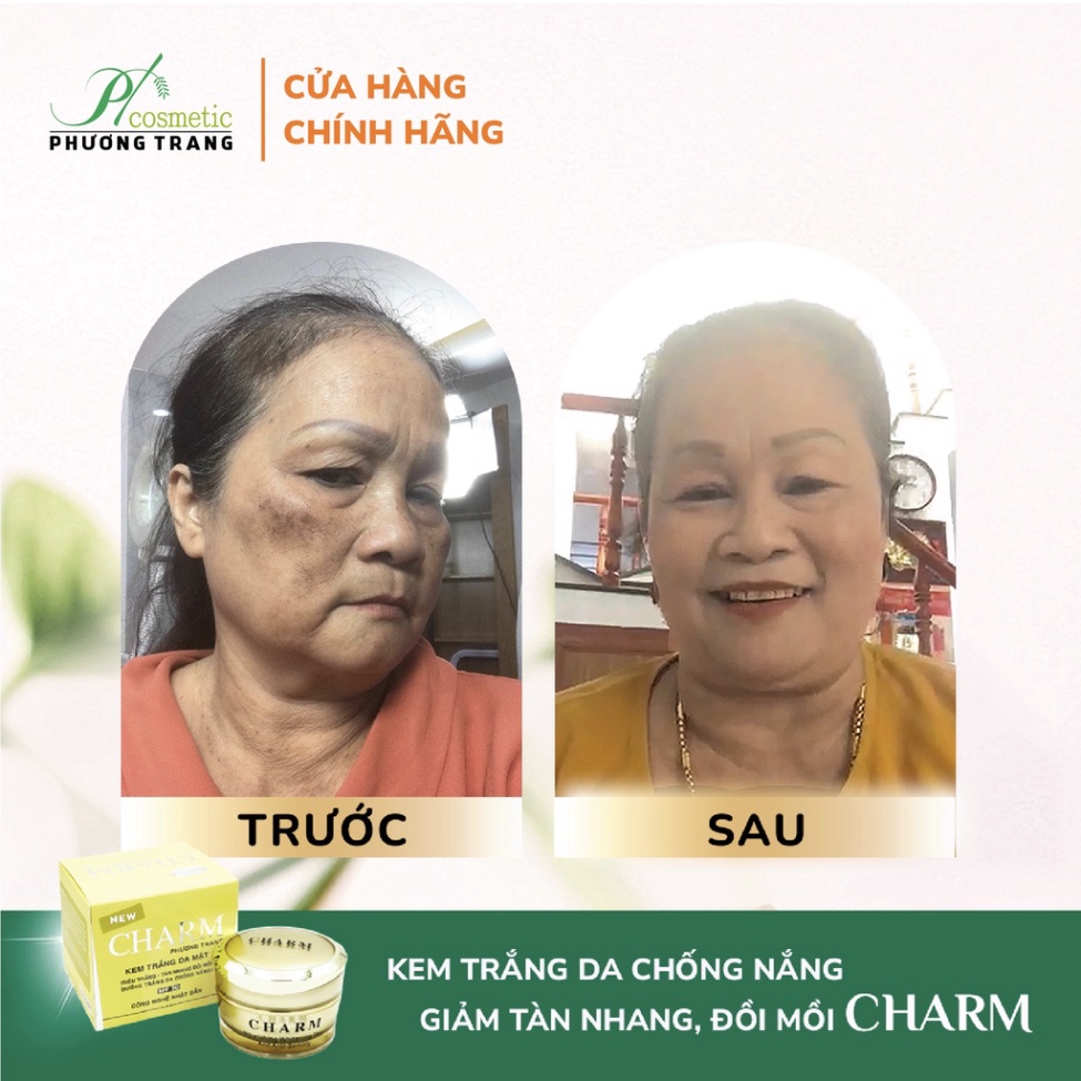 Kem trắng da chống nắng - giảm tàn nhang, đồi mồi từ thảo dược thiên nhiên - CHARM 35g